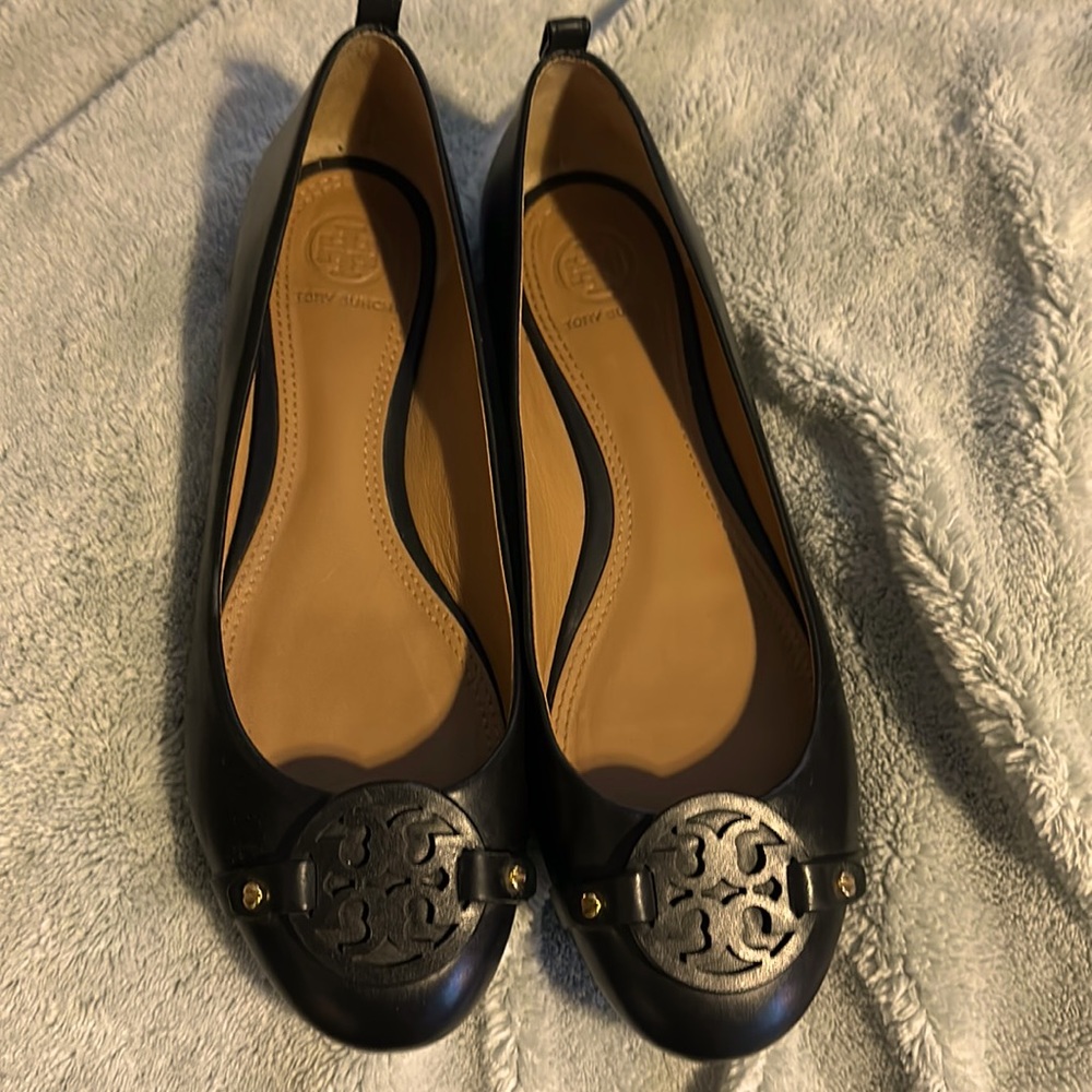 Tory Burch Black Flats